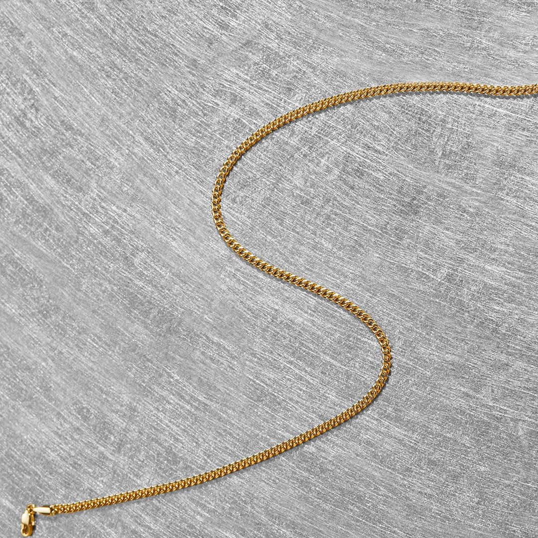 Collana a catena cubana da 3 mm