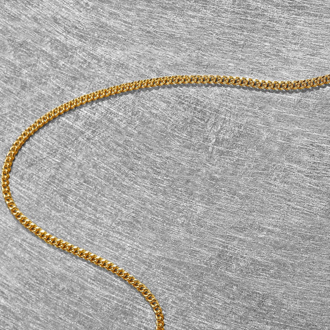 Collana a catena cubana da 3 mm