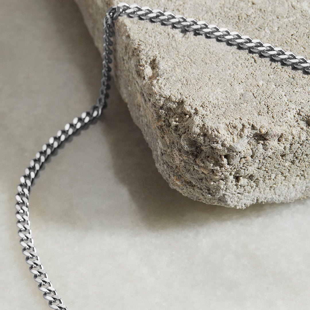 6mm Cuban Chain Necklace in 925 sterling silver