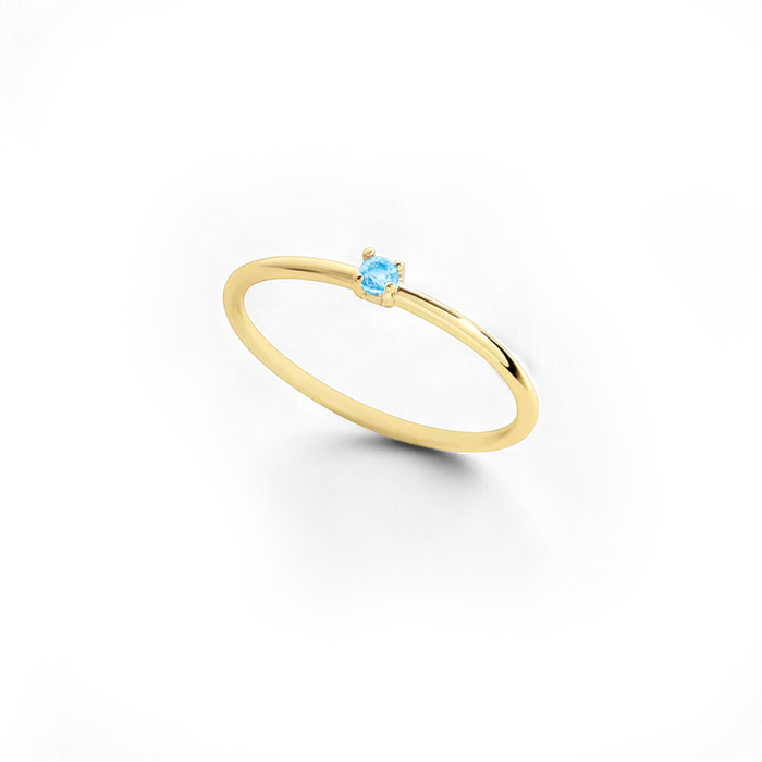 Super Dainty Birthstone Stacking Ring — Vanny Jewels