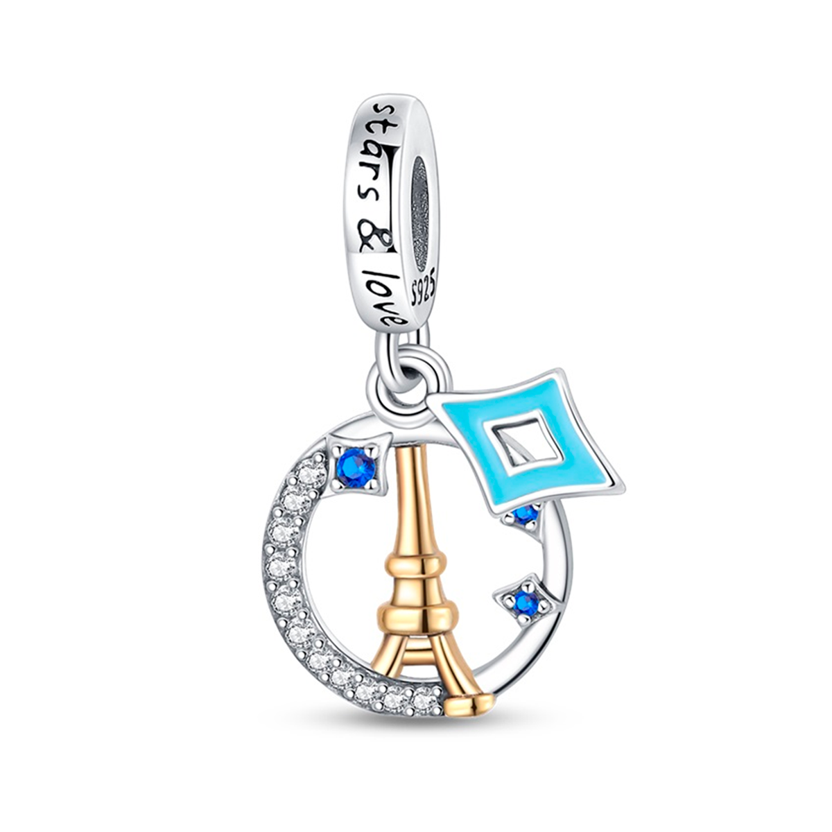 Eiffel Charm in 925 Sterling Silver — Vanny Jewels