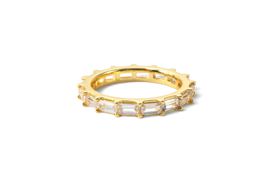 Emerald Eternity Band ring — Vanny Jewels