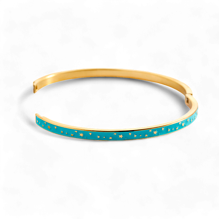 Enamel Bangle Bracelet — Vanny Jewels