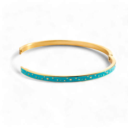 Enamel Bangle Bracelet — Vanny Jewels