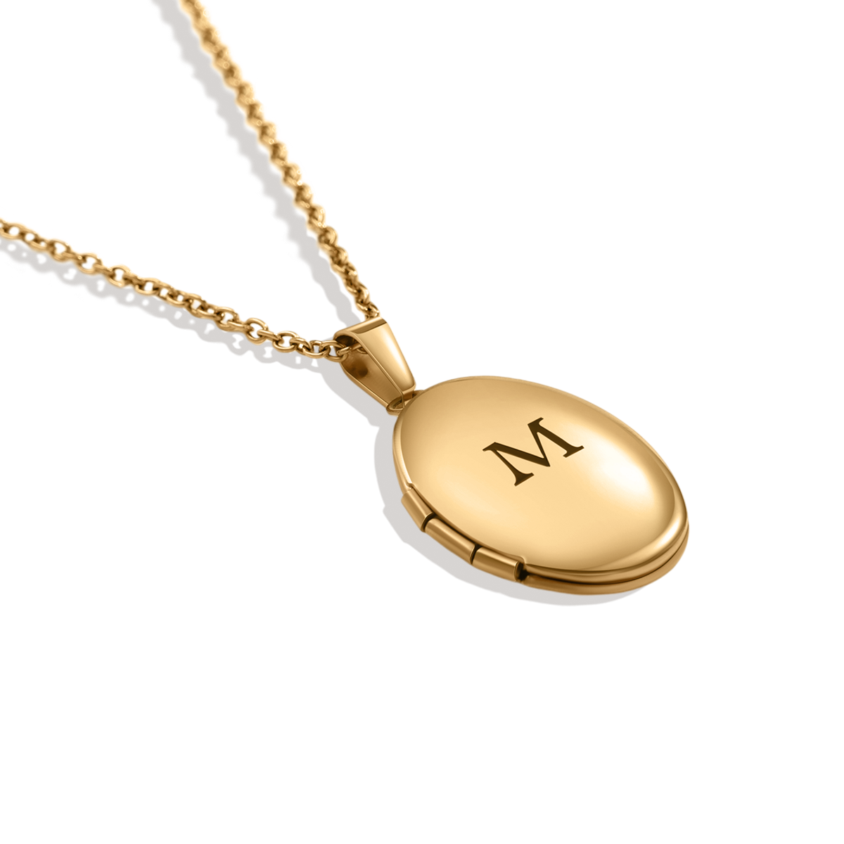 Engraved Oval Photo Locket Necklace — Vanny Jewels