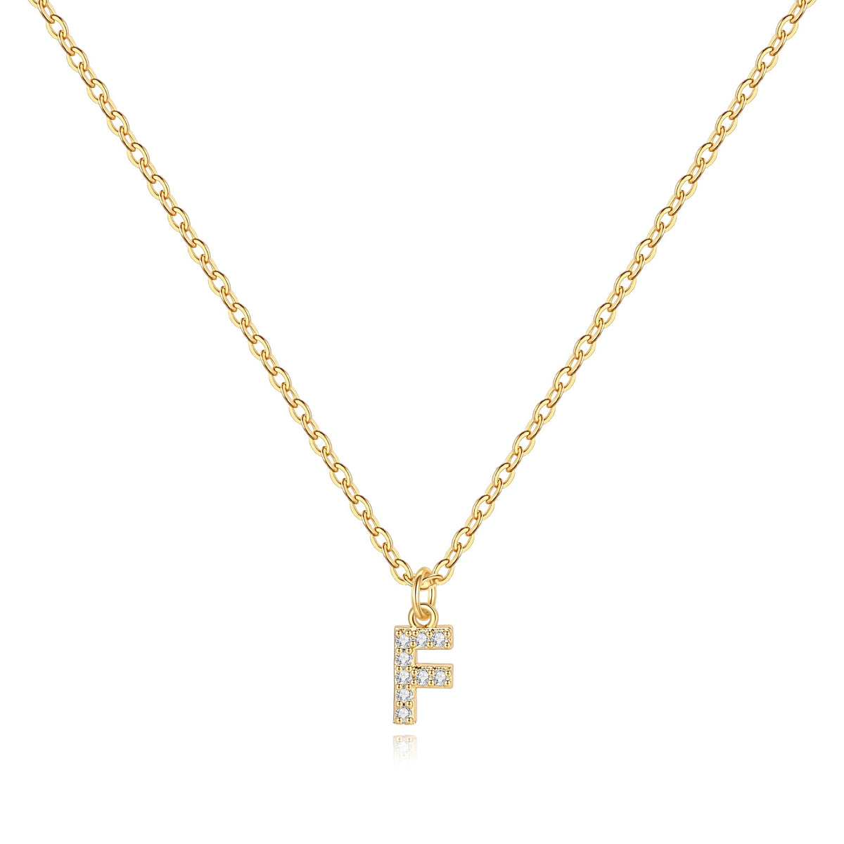 Pavé Uppercase Initial Necklace