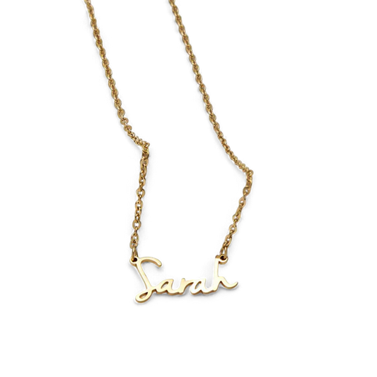 Fairy Name Necklace – Close Fit in 18k Gold — Vanny Jewels