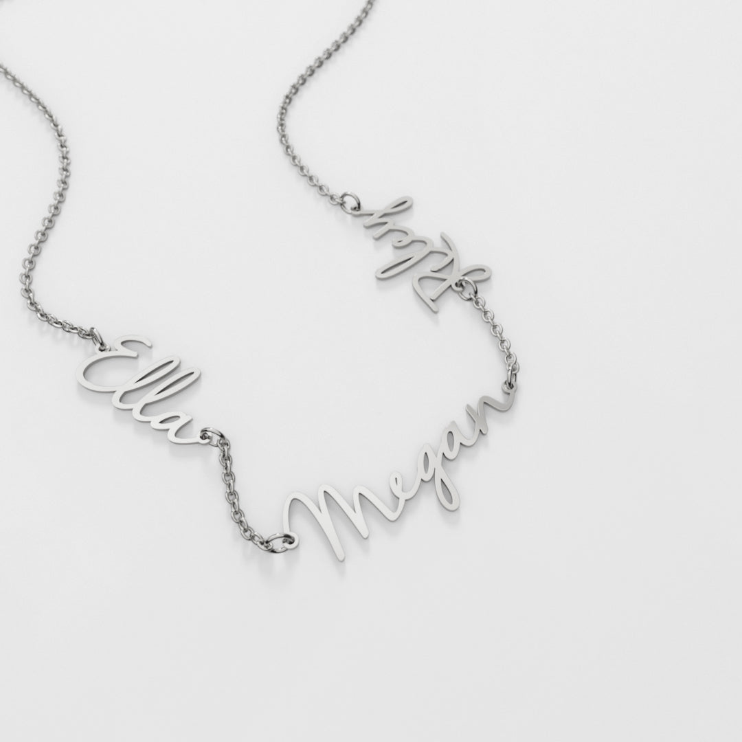 Fairy Multiple Name Necklace | Add Up to 4 Names in 925 sterling silver