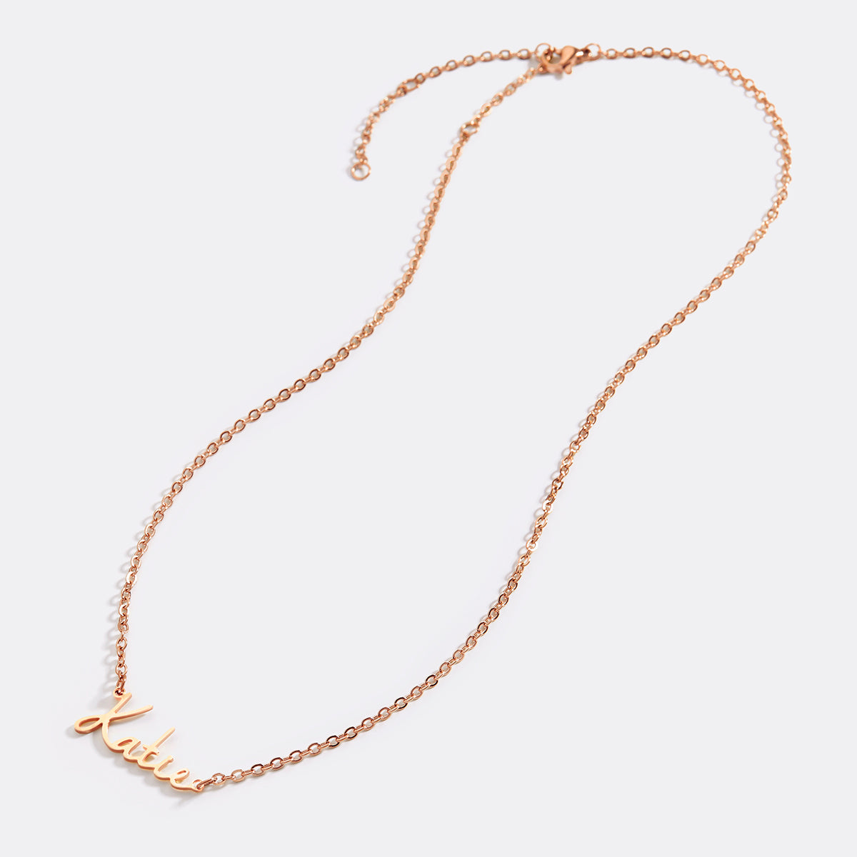 Fairy Name Necklace in rose gold tone