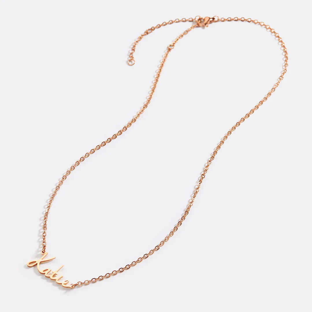 Personalized Name Necklace | Choose from 9 Styles in rose gold tone