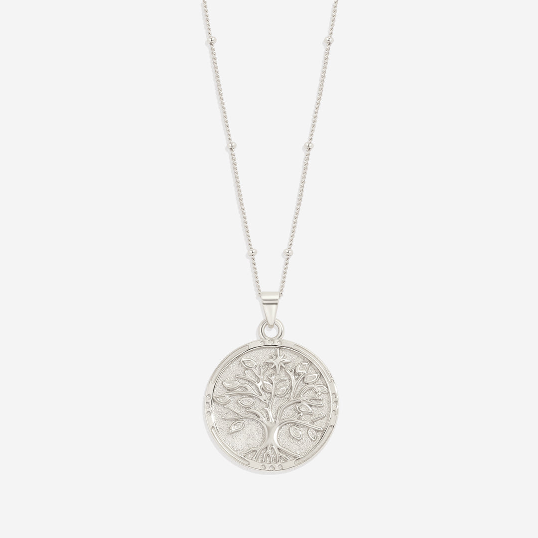 Tree of Life Vermeil Coin Pendant Necklace in 925 sterling silver