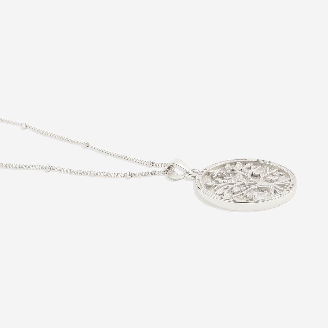 Tree of Life Vermeil Coin Pendant Necklace in 925 sterling silver