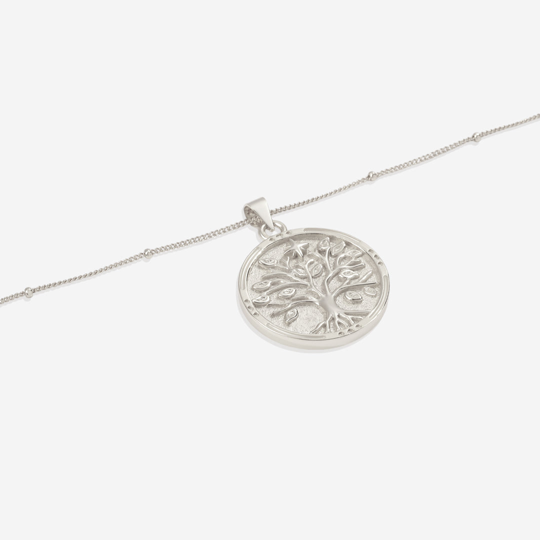 Tree of Life Vermeil Coin Pendant Necklace in 925 sterling silver