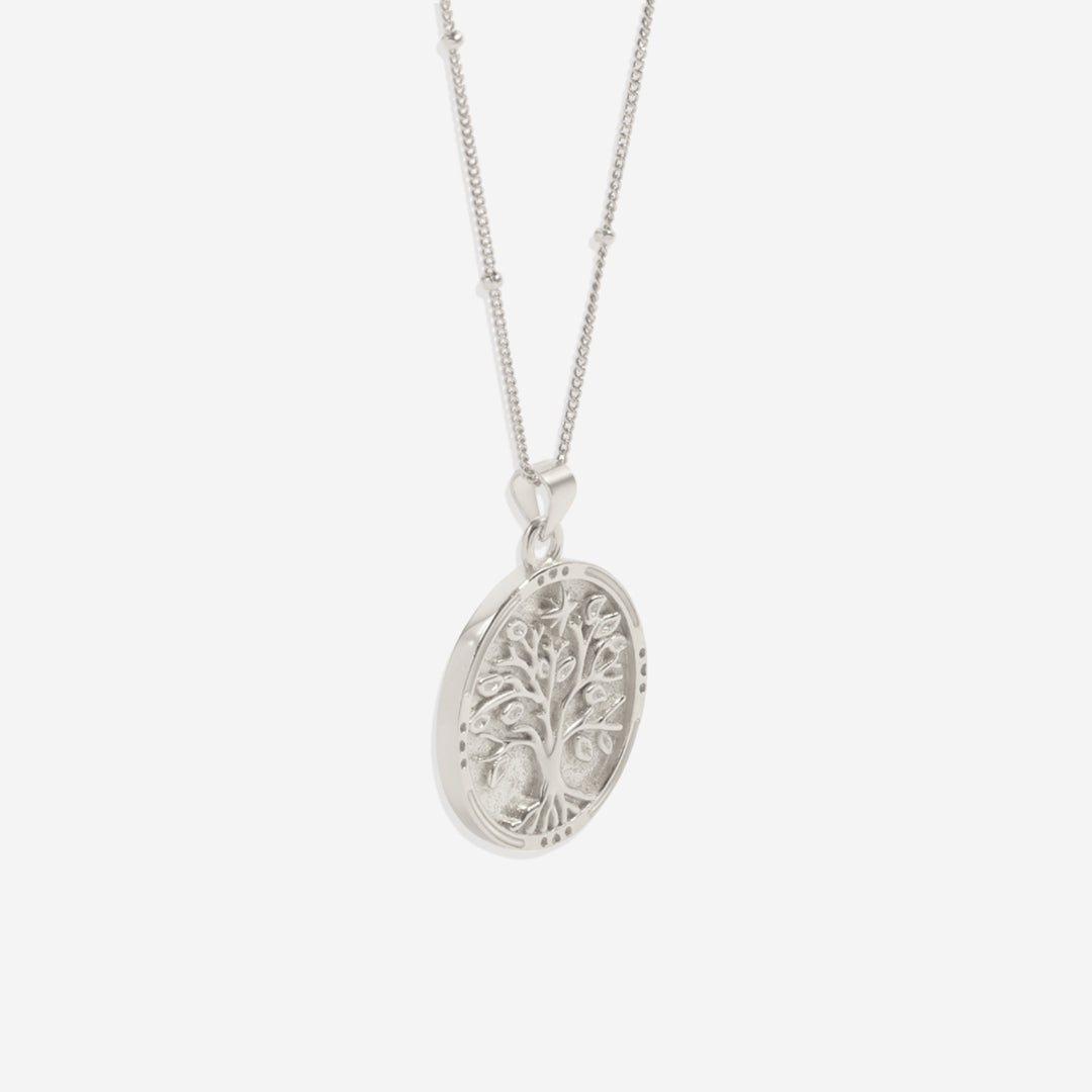 Tree of Life Vermeil Coin Pendant Necklace in 925 sterling silver