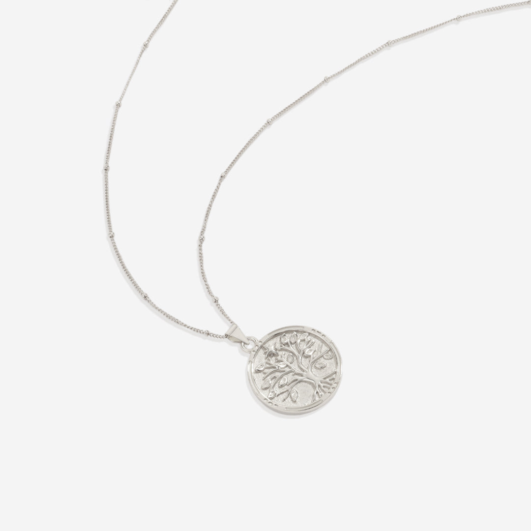Tree of Life Vermeil Coin Pendant Necklace in 925 sterling silver