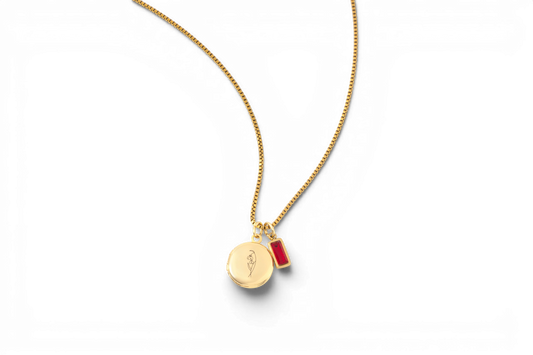Family Birth Flower Locket Necklace with Birthstone — Vanny Jewels