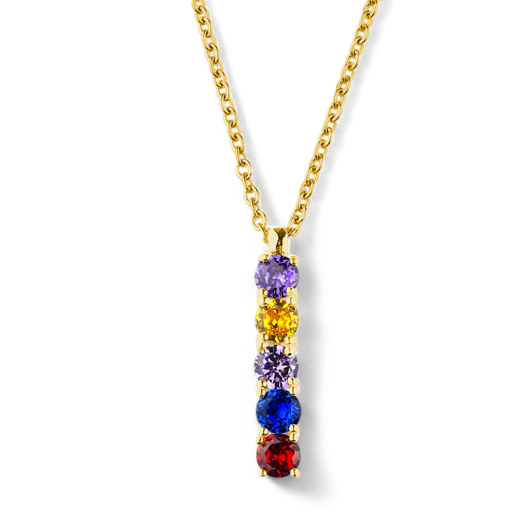 Family Birthstone Necklace in 925 Sterling Silver — Vanny Jewels