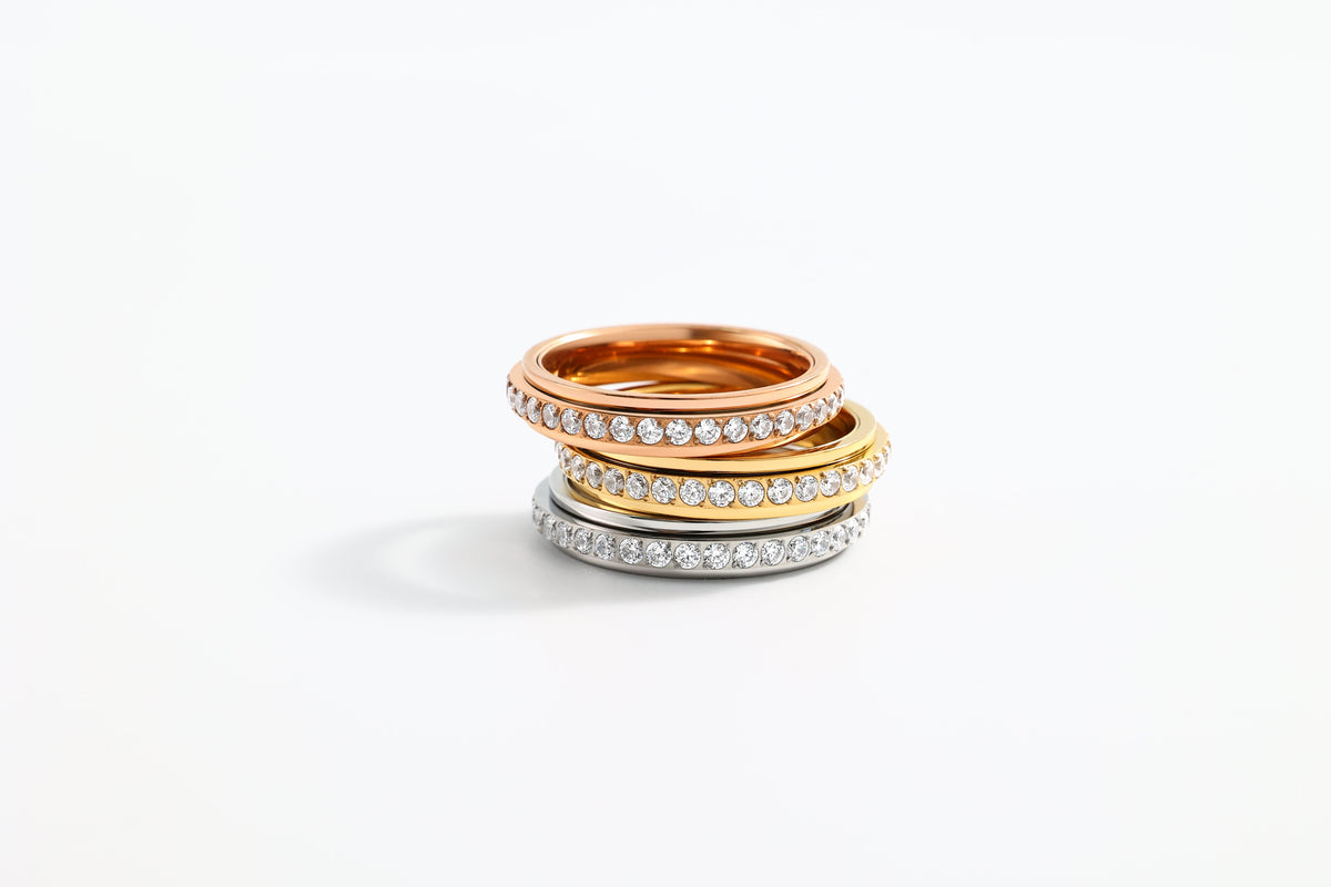 Drehbarer Fidget-Eternity-Ring