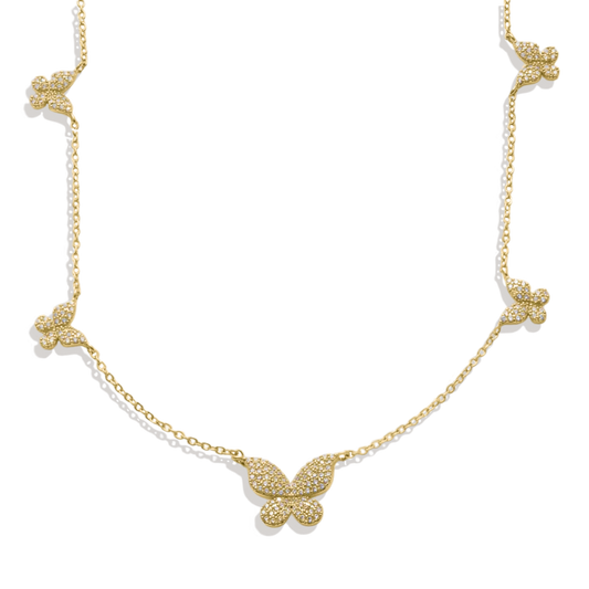 Five Butterfly Necklace — Vanny Jewels