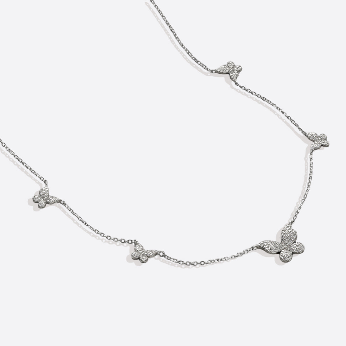 Five Butterfly Necklace in 925 sterling silver