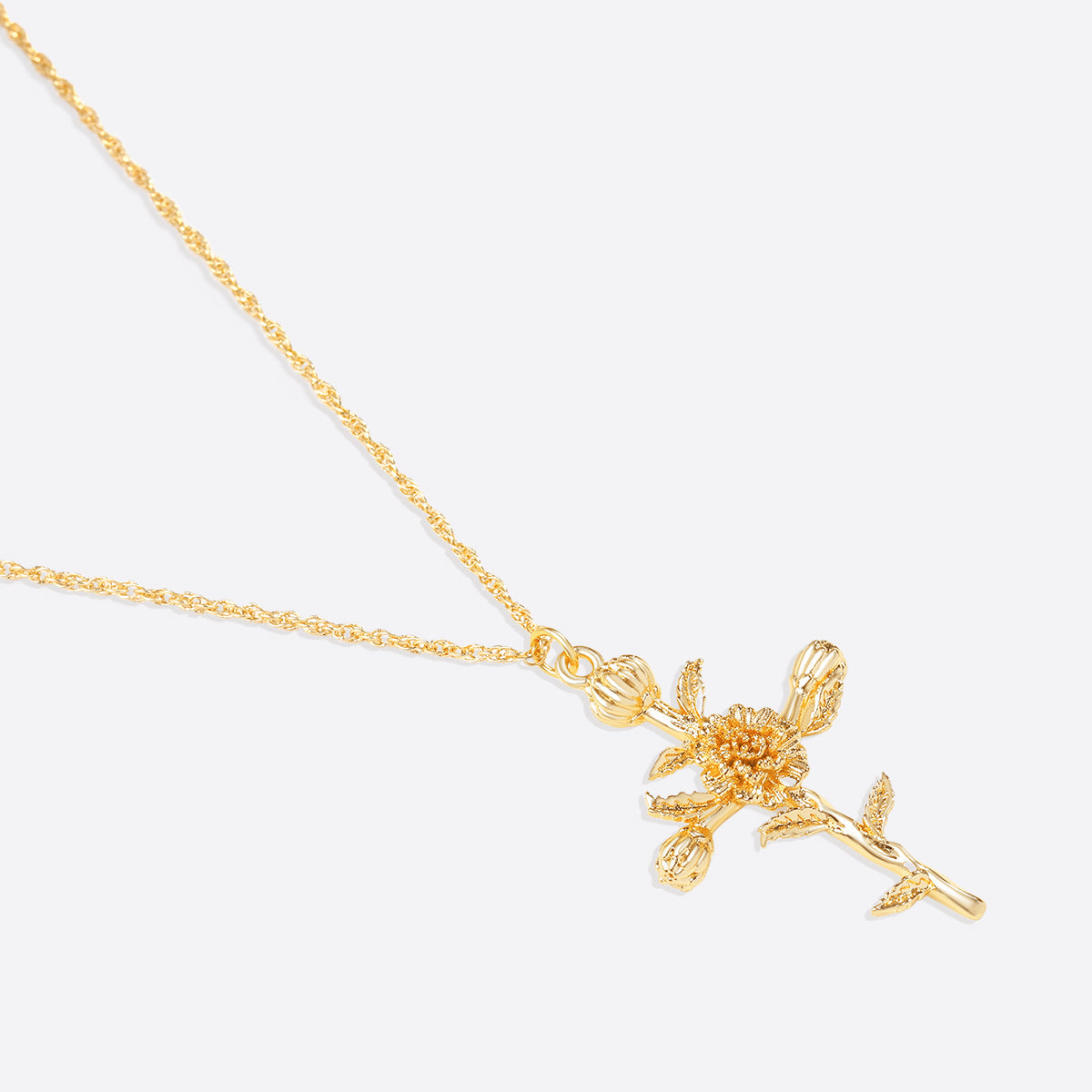 Collana con Pendente Croce Floreale