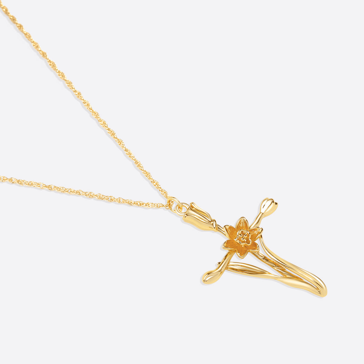 Collana con Pendente Croce Floreale