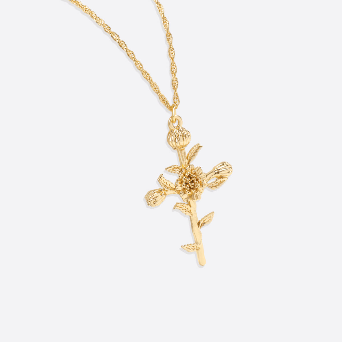 Collana con Pendente Croce Floreale
