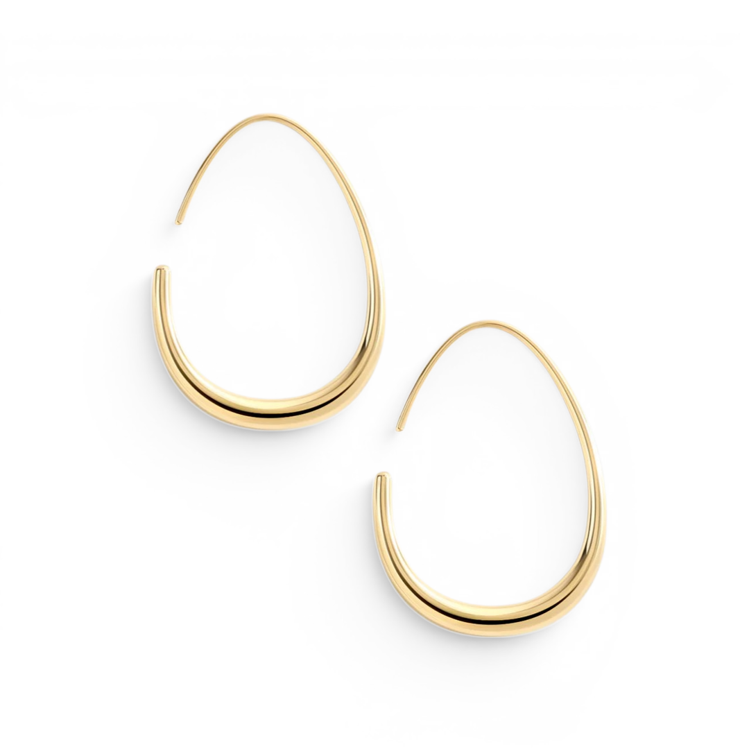 Fluid Hoop Earrings — Vanny Jewels