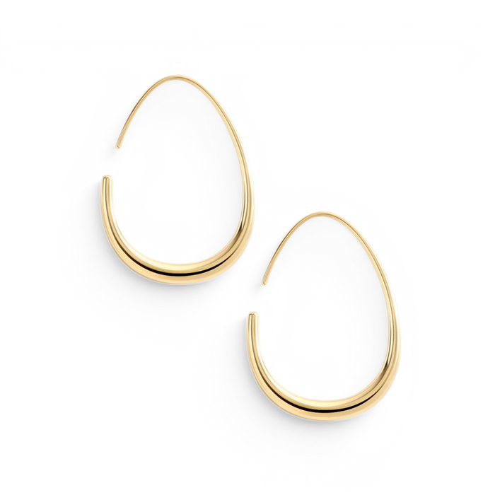 Fluid Hoop Earrings — Vanny Jewels