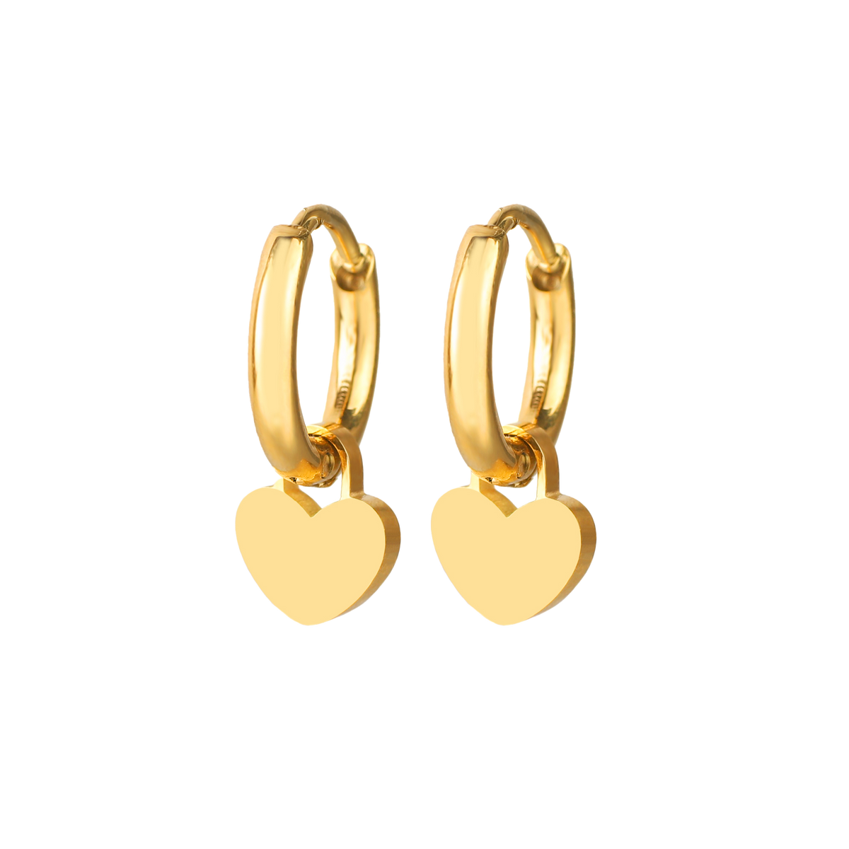 Padlock Heart Huggie Earrings — Vanny Jewels