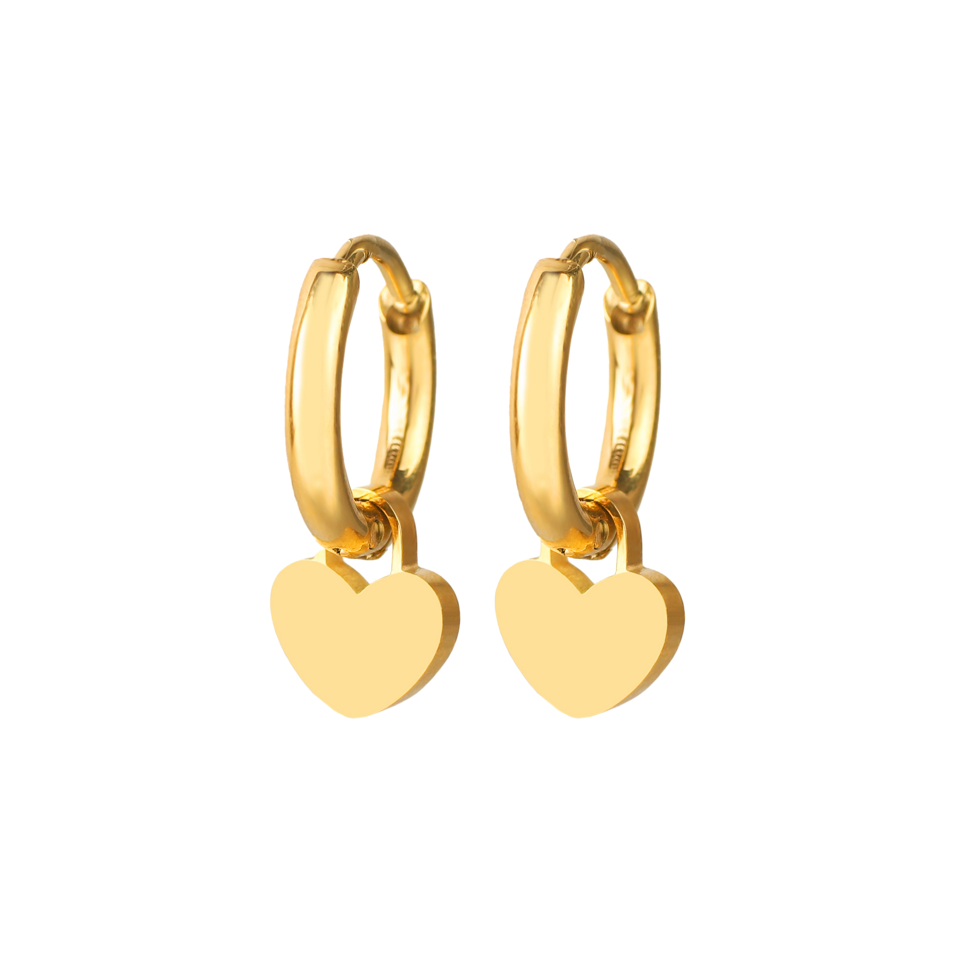 Padlock Heart Huggie Earrings — Vanny Jewels