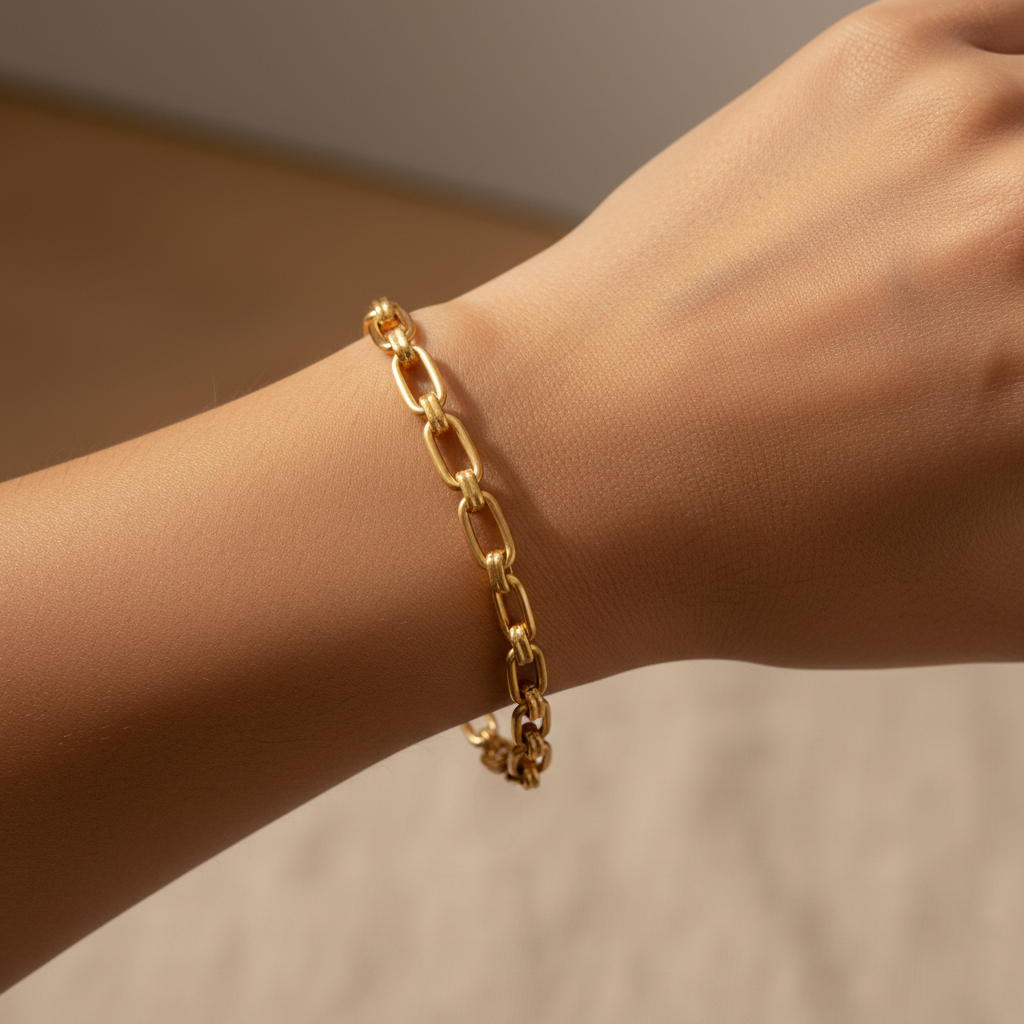 Klobiges Paperclip-Kettenarmband