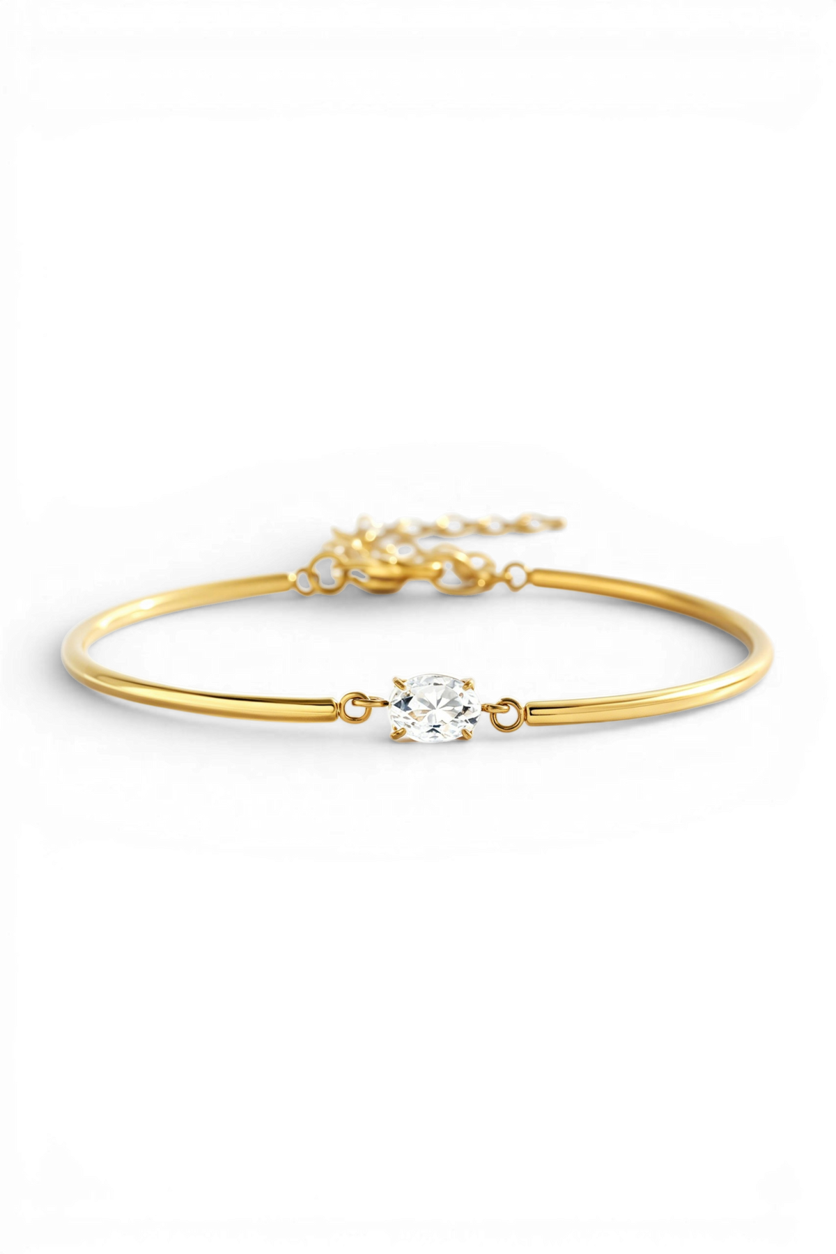 Oval Gemstone Cuff Bracelet — Vanny Jewels