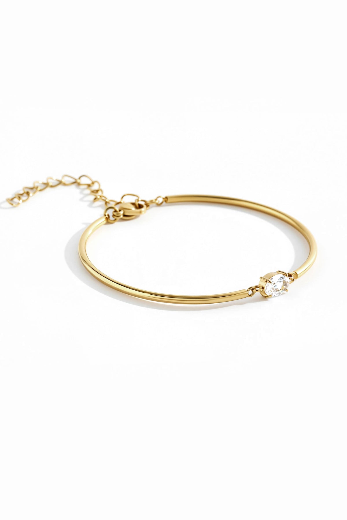 Oval Gemstone Cuff Bracelet