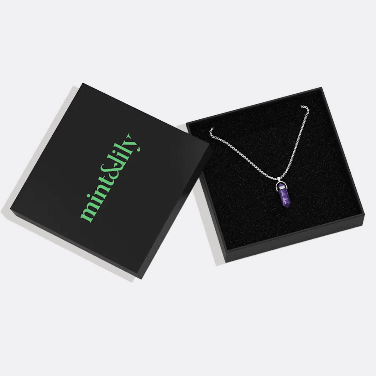 Gemstone Point Necklace in gold tone