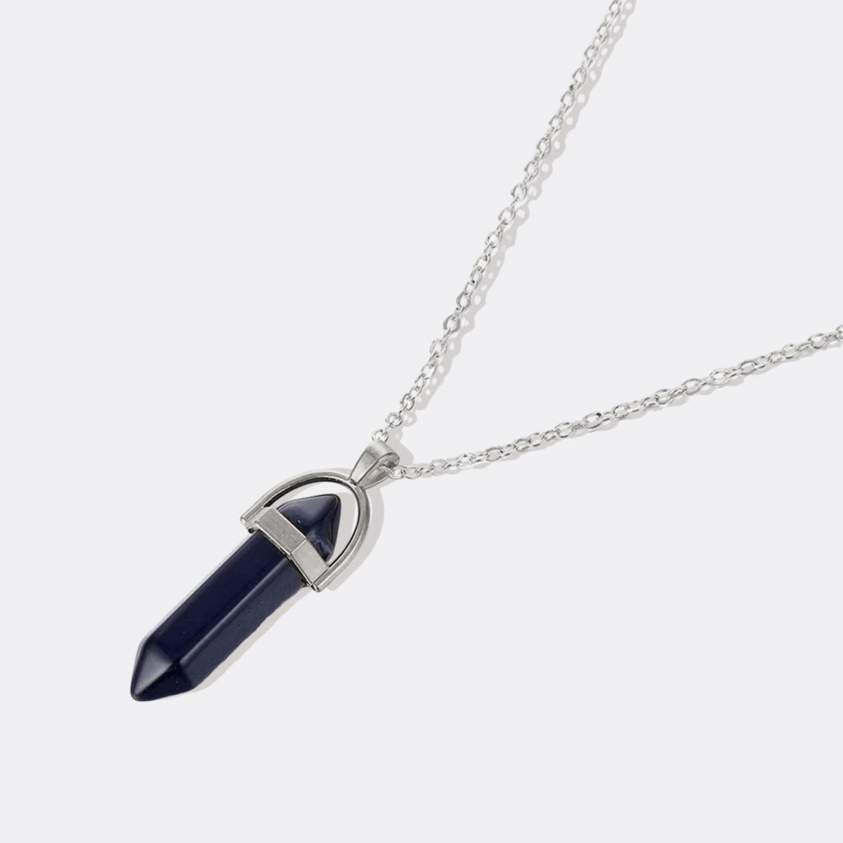 Gemstone Point Necklace in 925 sterling silver