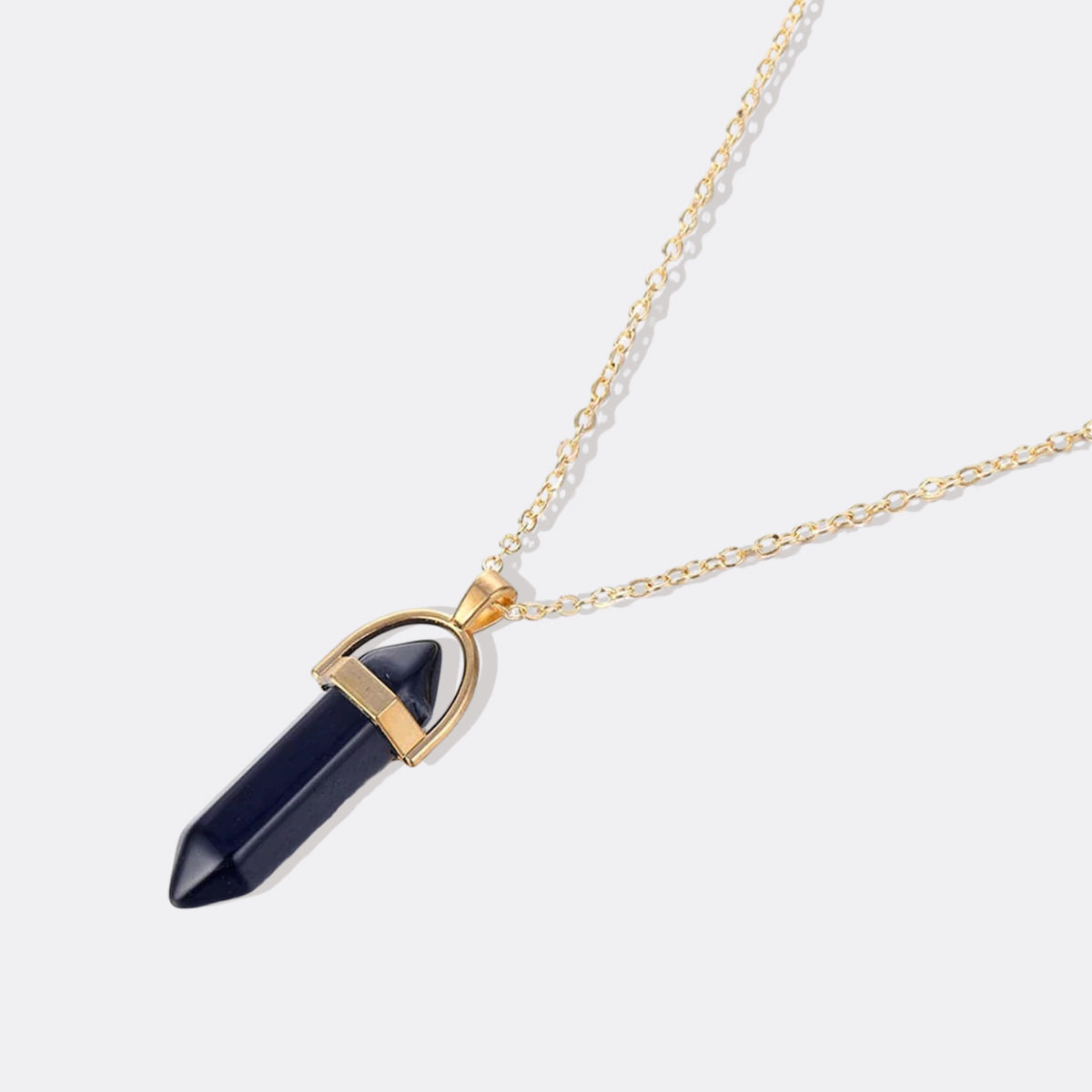 Gemstone Point Necklace in 925 sterling silver