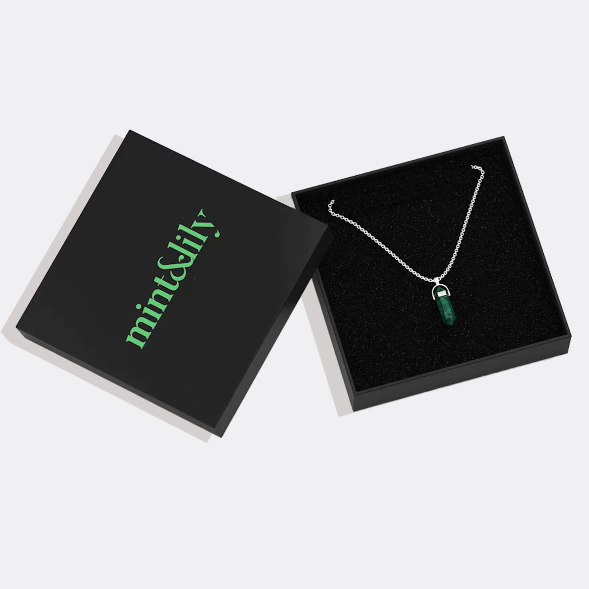 Gemstone Point Necklace in 925 sterling silver
