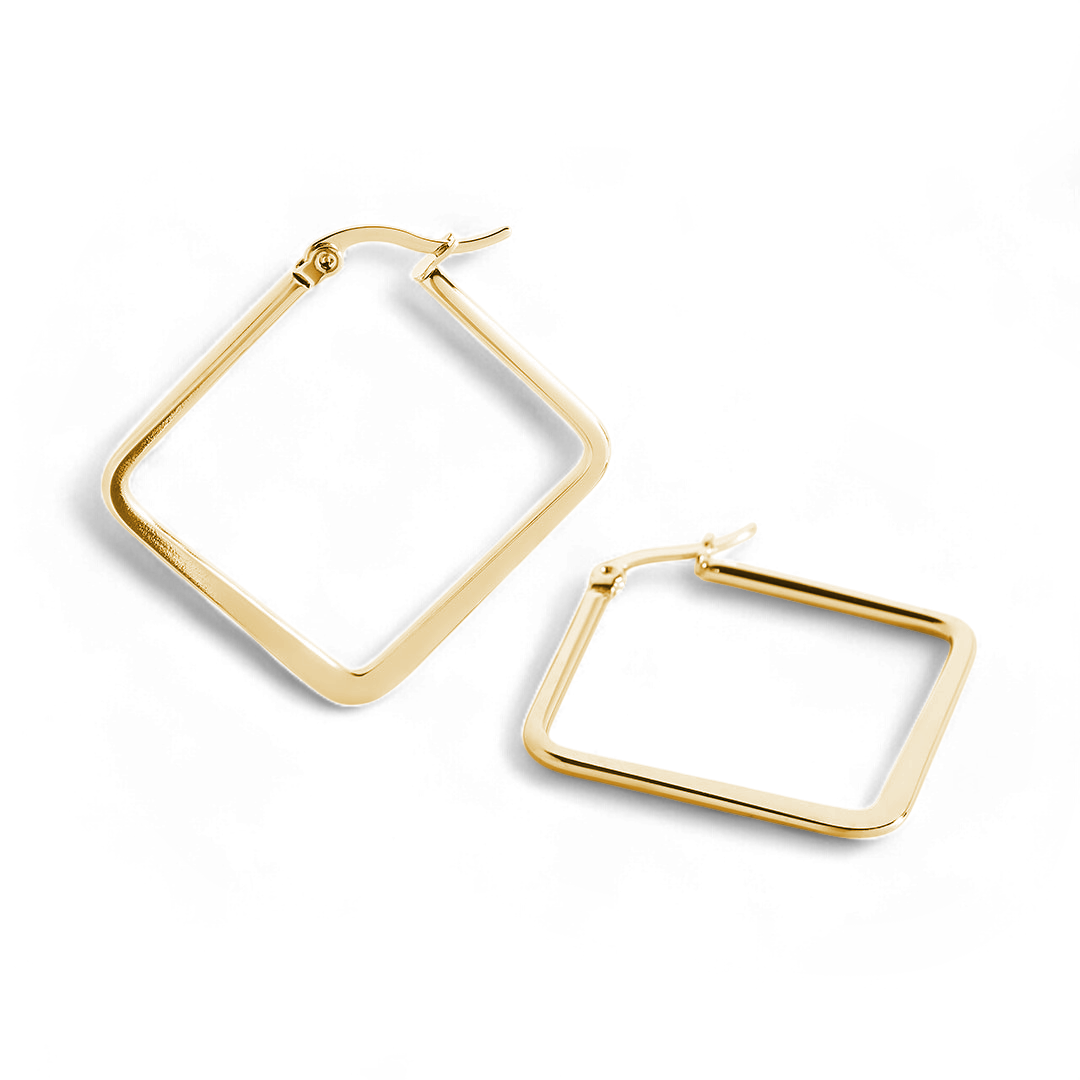 Geometric Girl Boss Hoop Earrings — Vanny Jewels