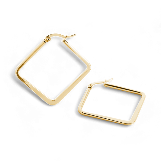 Geometric Girl Boss Hoop Earrings — Vanny Jewels
