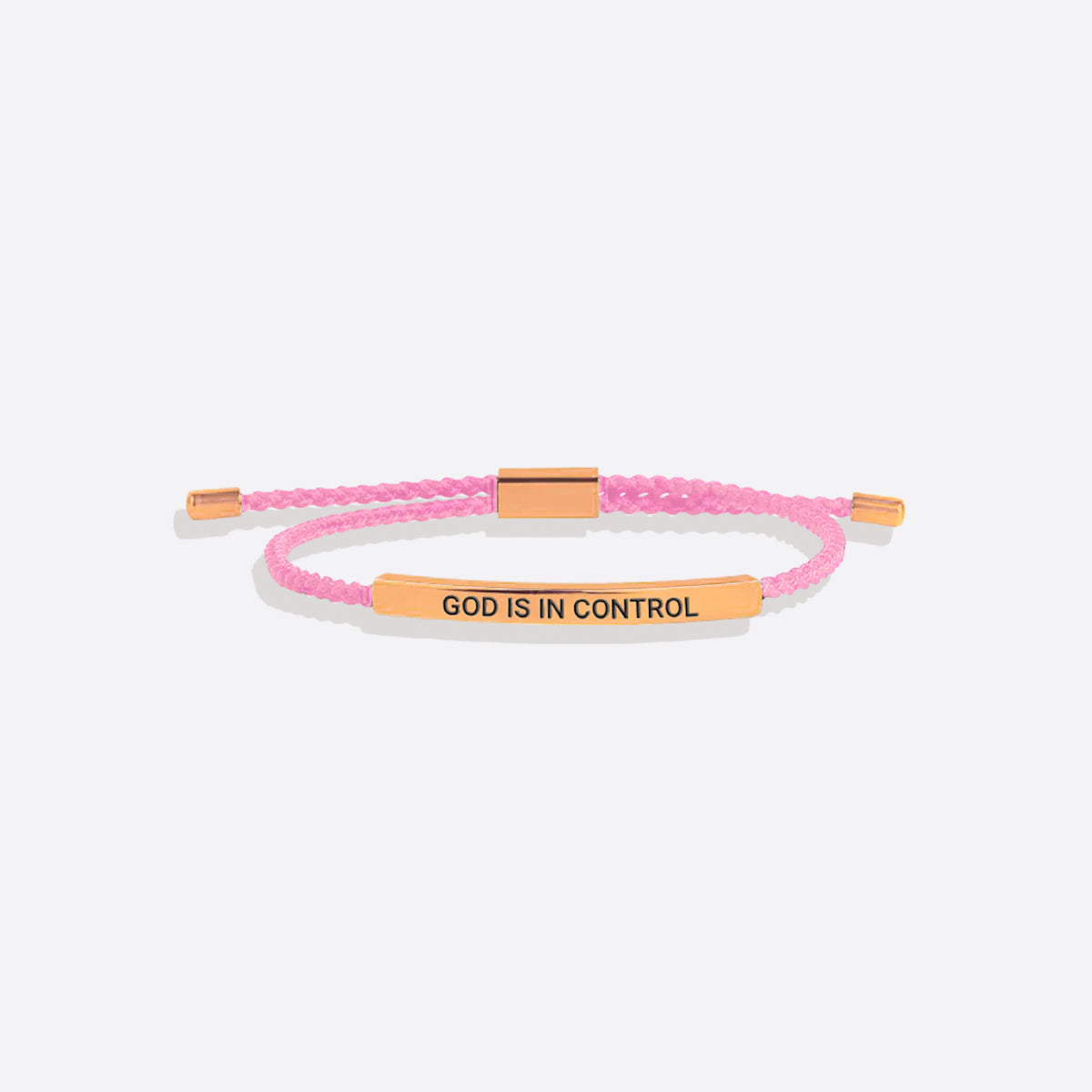 God Is In Control Inspire Bracelet in rose gold tone