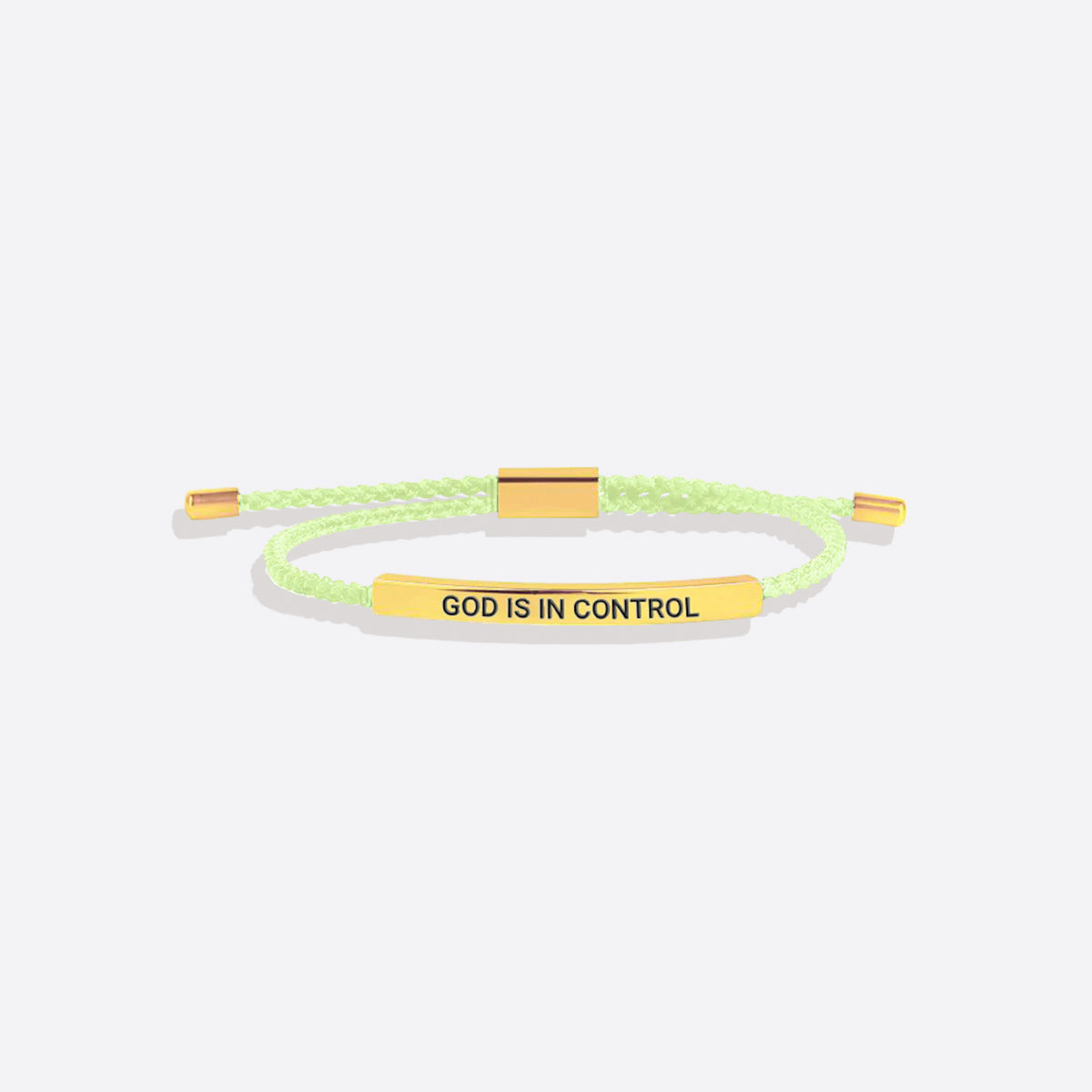 God Is In Control Inspire Bracelet in gold tone