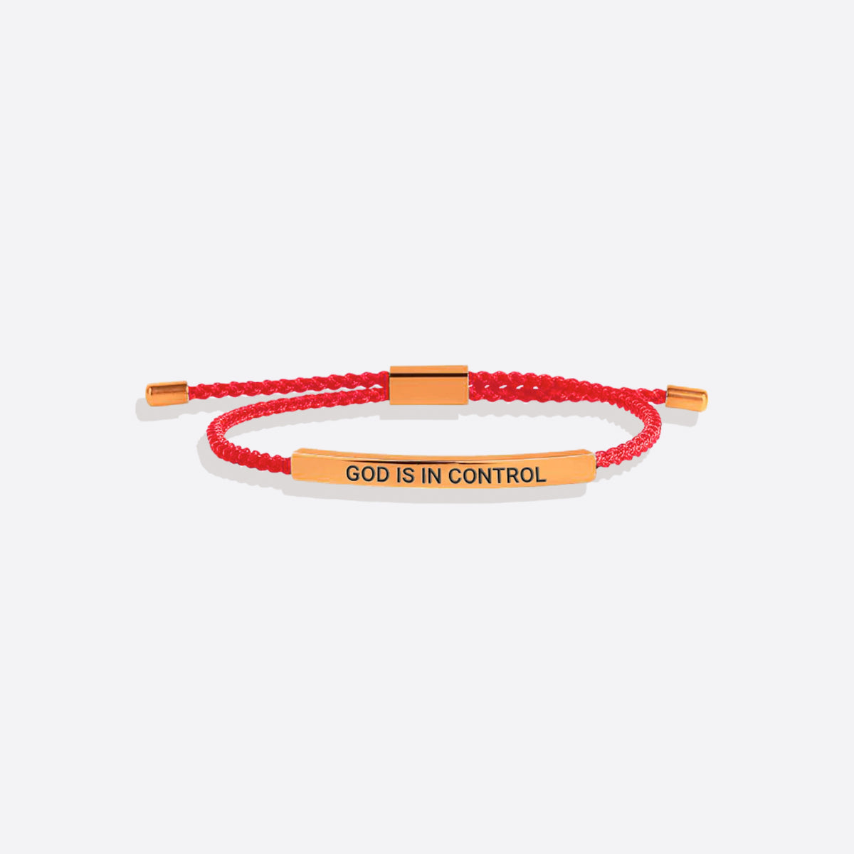 God Is In Control Inspire Bracelet in rose gold tone