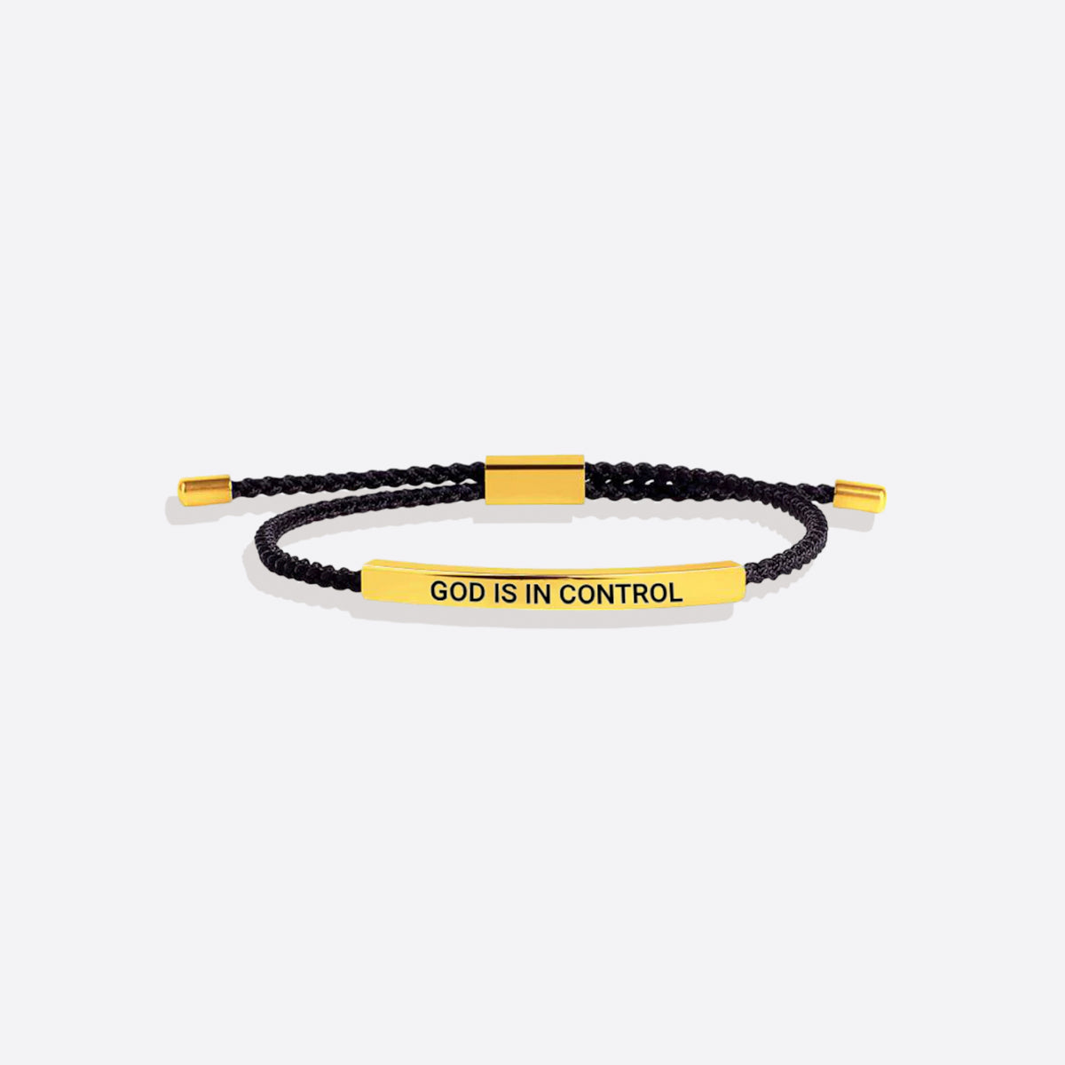 God Is In Control Inspire Bracelet in gold tone