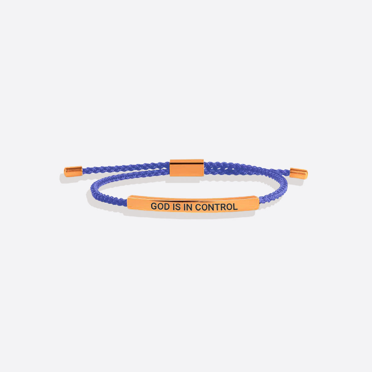 God Is In Control Inspire Bracelet in rose gold tone