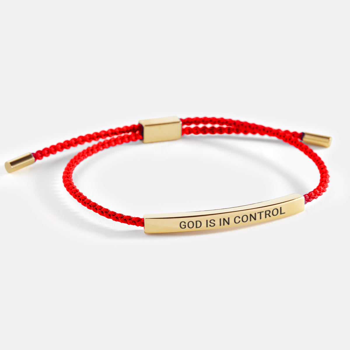God Is In Control Inspire Bracelet in gold tone