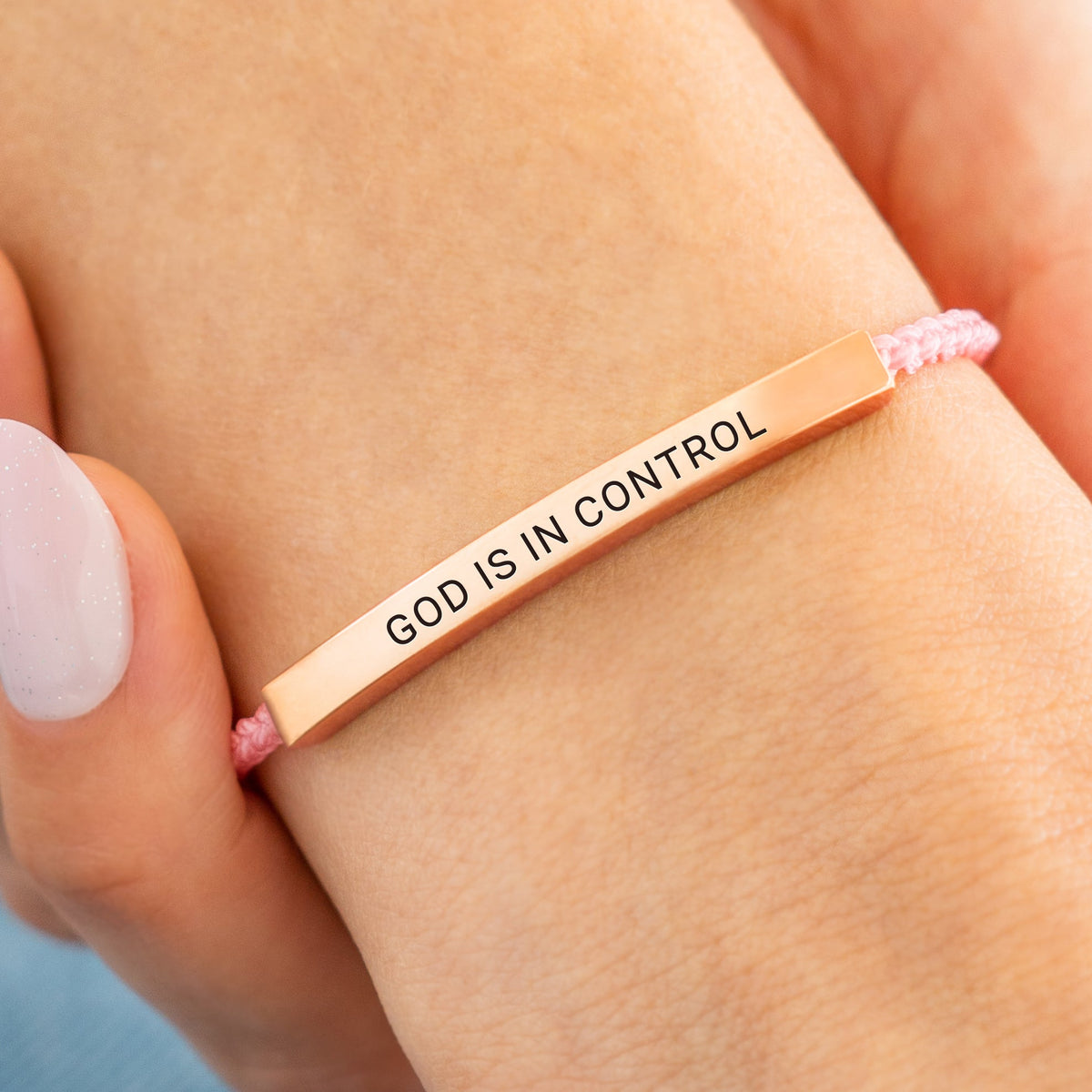Keep Fcking Going Inspire Bracelet in rose gold tone
