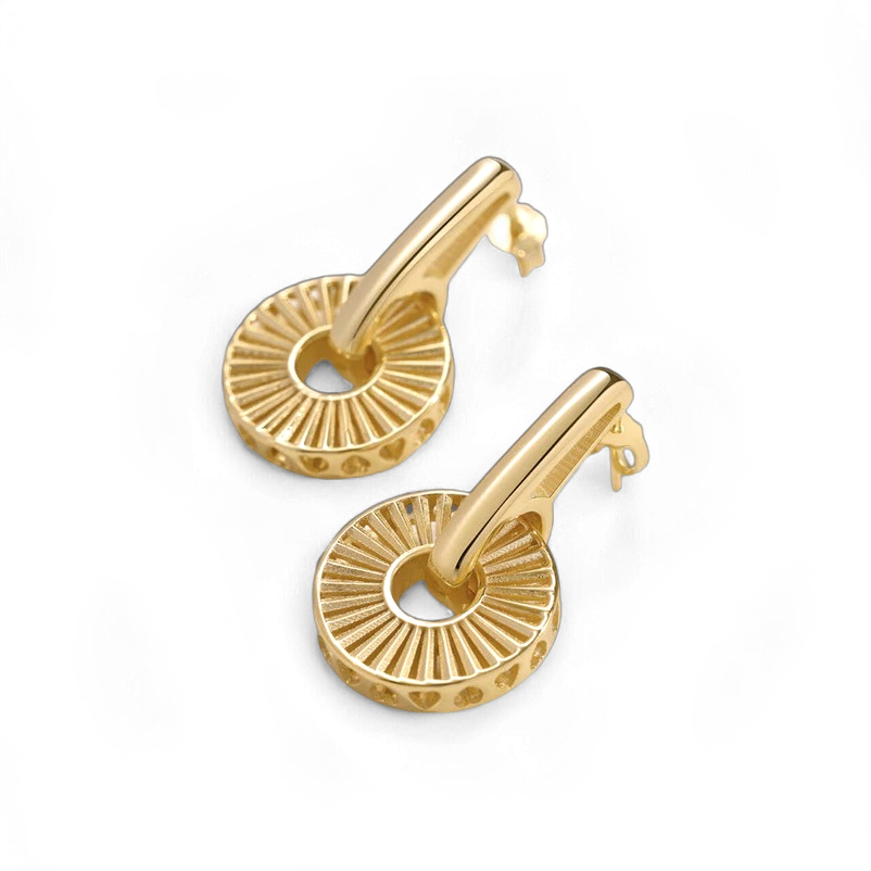 Gold Burst Drop Earrings — Vanny Jewels