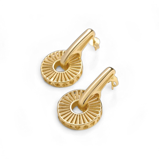 Gold Burst Drop Earrings — Vanny Jewels