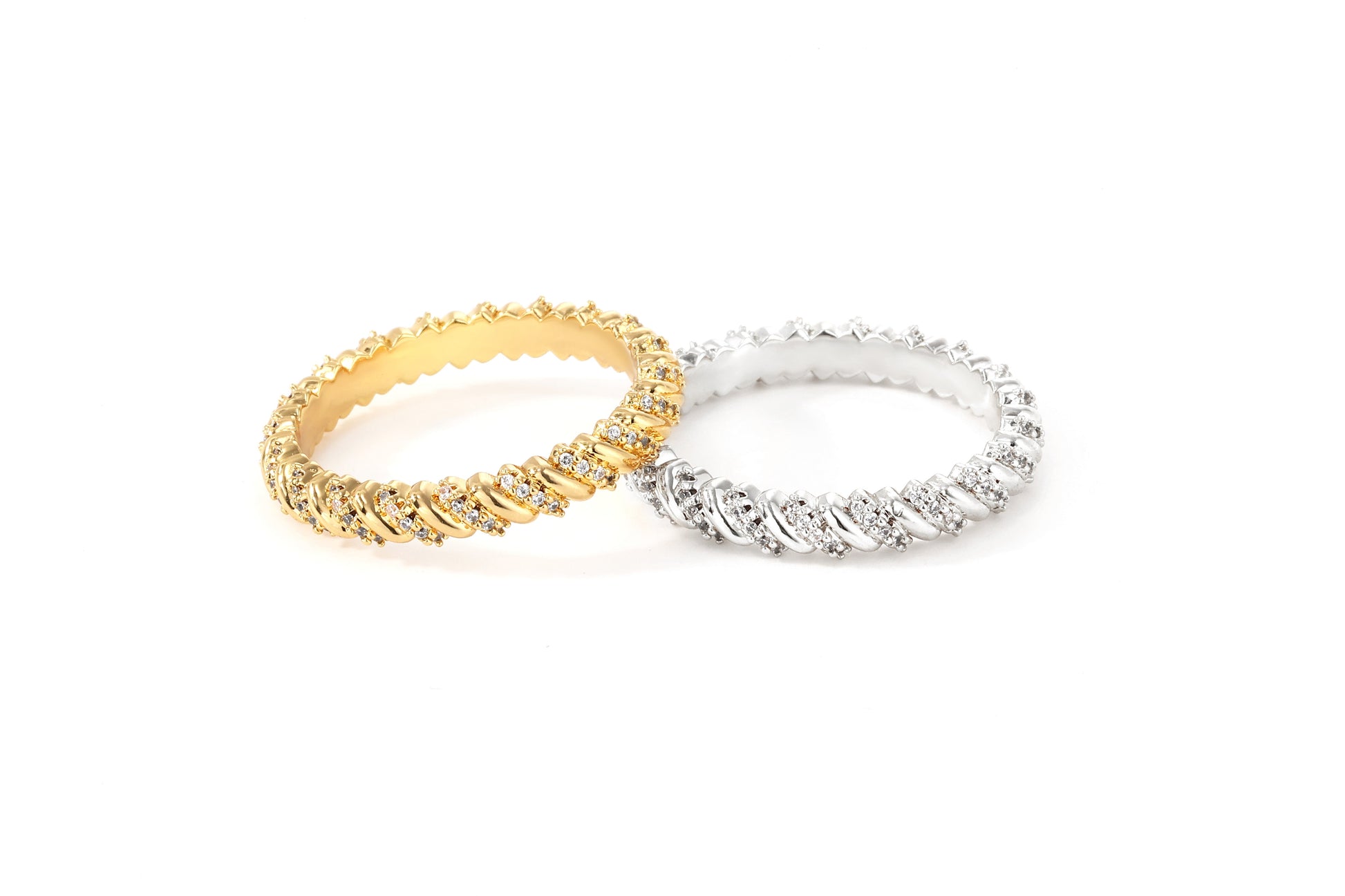 Golden Helix Ring, flat lay detail